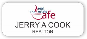 (image for) The Real Estate Cafe\' White Rounded Corners badge