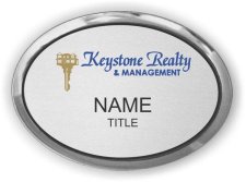 (image for) Keystone Realty & Management Oval Executive Silver badge