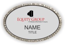 (image for) Equity Group Oval Bling Silver badge