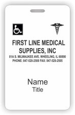 (image for) FIRST LINE MEDICAL SUPPLIES, INC. ID Vertical badge