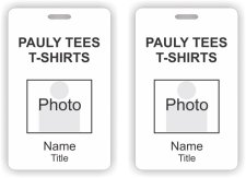 (image for) Pauly Tees T-Shirts ID Vertical Double Sided badge