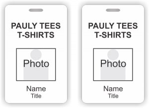 (image for) Pauly Tees T-Shirts ID Vertical Double Sided badge