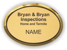 (image for) Bryan & Bryan Inspections Oval Executive Gold badge