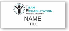 (image for) Team Rehab Physical Therapy Standard White Square Corner badge