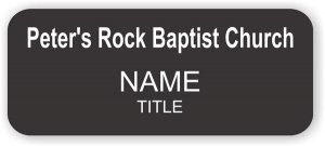 (image for) Peter\'s Rock Baptist Church Standard Black badge