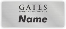 (image for) Gates Home Furnishings STAINLESS STEEL Square Corner badge