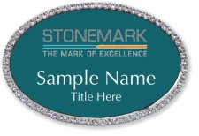 (image for) Stonemark Oval Bling Silver Other badge