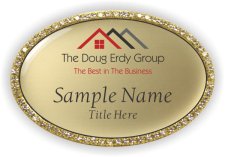 (image for) The Doug Erdy Group Oval Bling Gold badge