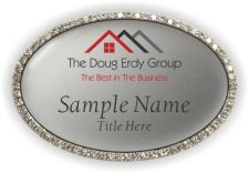 (image for) The Doug Erdy Group Oval Bling Silver badge