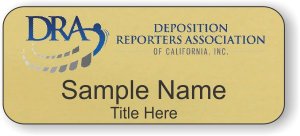 (image for) Deposition Reporters Association Standard Gold badge