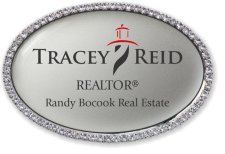 (image for) The Randy Bocook Real Estate Firm Oval Bling Silver badge