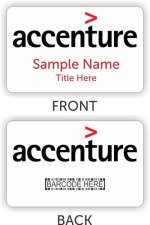 (image for) Accenture Barcode ID Horizontal Double Sided badge