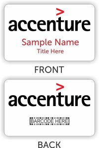 (image for) Accenture Barcode ID Horizontal Double Sided badge