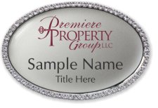(image for) "Premiere Property Group, LLC Oval Bling Silver badge"