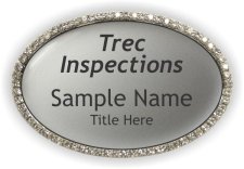 (image for) Trec Inspections Oval Bling Silver badge
