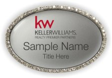 (image for) Keller Williams Premier Partners Oval Bling Silver badge