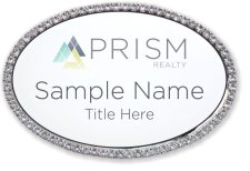 (image for) Prism Realty Oval Bling Silver Other badge