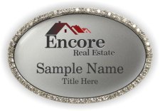 (image for) Encore Real Estate Oval Bling Silver badge