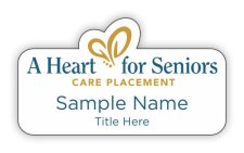 (image for) A Heart for Seniors Shaped White badge