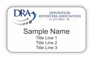 (image for) Deposition Reporters Association Standard White badge