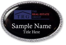 (image for) The Real Estate Group Oval Bling Silver Other badge