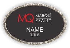 (image for) MARQUI Realty Oval Bling Silver Other badge
