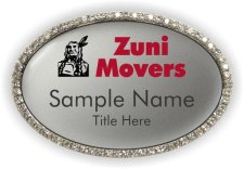 (image for) Zuni Movers Oval Bling Silver badge