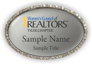 (image for) Women\'s Council of Realtors - Tyler Chapter Oval Bling Silver badge