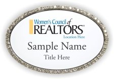 (image for) Women's Council of Realtors Oval Bling Silver Other badge