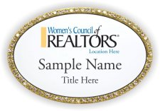 (image for) Women's Council of Realtors Oval Bling Gold Other badge