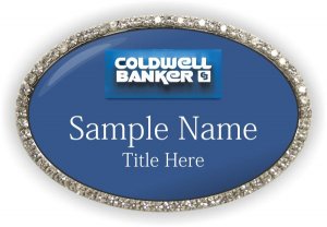 (image for) Coldwell Banker 3d Logo Oval Bling Silver Other badge