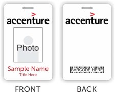 (image for) Accenture Barcode ID Vertical Double Sided badge