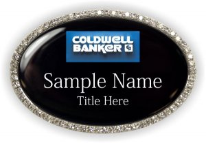 (image for) Coldwell Banker 3d Logo Oval Bling Silver Other badge