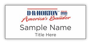 (image for) DR Horton Standard White Square Corner badge