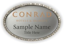 (image for) Conrad Oval Bling Silver badge