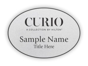 (image for) Curio Oval Silver badge