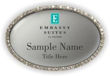 (image for) Embassy Suites Oval Bling Silver badge