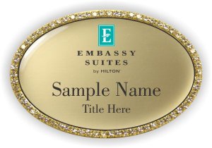 (image for) Embassy Suites Oval Bling Gold badge