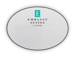 (image for) Embassy Suites Logo Only Oval Silver badge