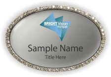 (image for) Bright Vision Mortgage Oval Bling Silver badge
