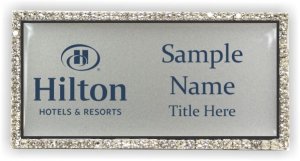 (image for) Hilton Hotels & Resorts Bling Silver badge