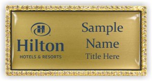 (image for) Hilton Hotels & Resorts Bling Gold badge