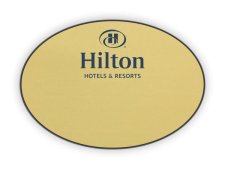 (image for) Hilton Hotels & Resorts Logo Only Oval Gold badge