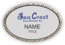 (image for) Sea Crest Real Estate Oval Bling Silver badge