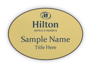 (image for) Hilton Hotels & Resorts Oval Gold badge