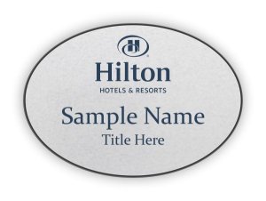 (image for) Hilton Hotels & Resorts Oval Silver badge