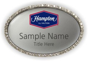 (image for) Hampton Oval Bling Silver badge