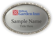 (image for) Hilton Garden Inn Oval Bling Silver badge