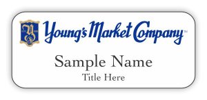 (image for) Young\'s Market Company Standard White badge