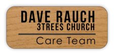 (image for) Dave Rauch 3 Trees Church Standard Alder Laser Engraved badge